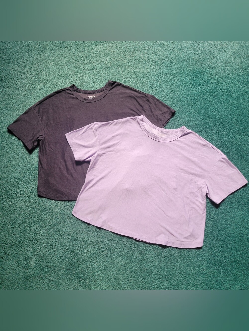 Old Navy Girls Large Active Crop Tops Lot Of 2 Large Cloud Motion 94 Soft Go-Dry